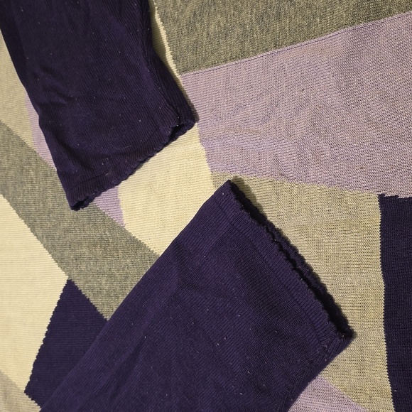 ALFRED DUNNER - WOMEN'S PURPLE Blocked PULLOVER SWEATER - SIZE M - Picture 3 of 6